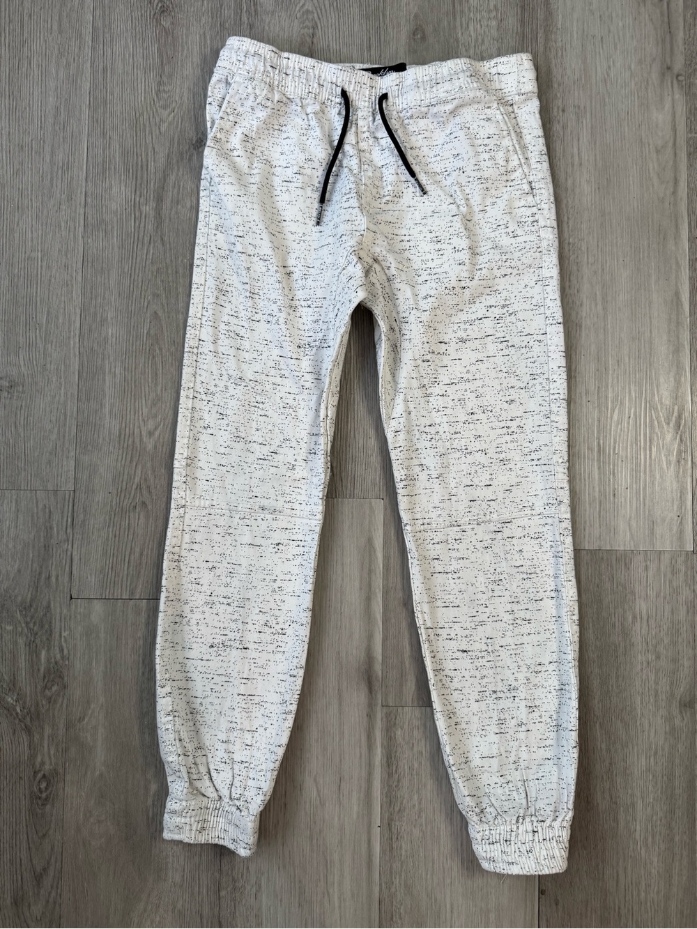 Brooklyn Cloth Little Boys Size Small White And Black Speckled Joggers